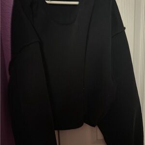 Long sleeve cropped sweater hoodie